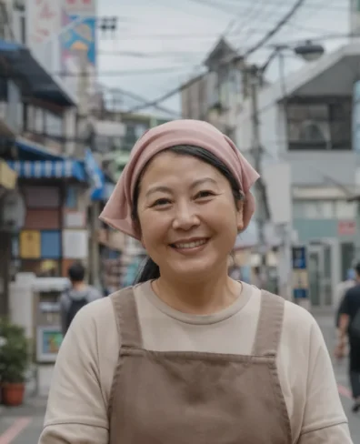 상점가에서 가게를 운영하는 사장님